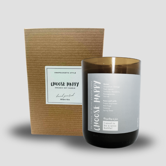 Choose Happy Candle
